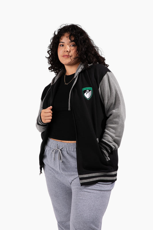 Boston Legacy FC Varsity Heavyweight Corner Crest Zip Up Hoodie
