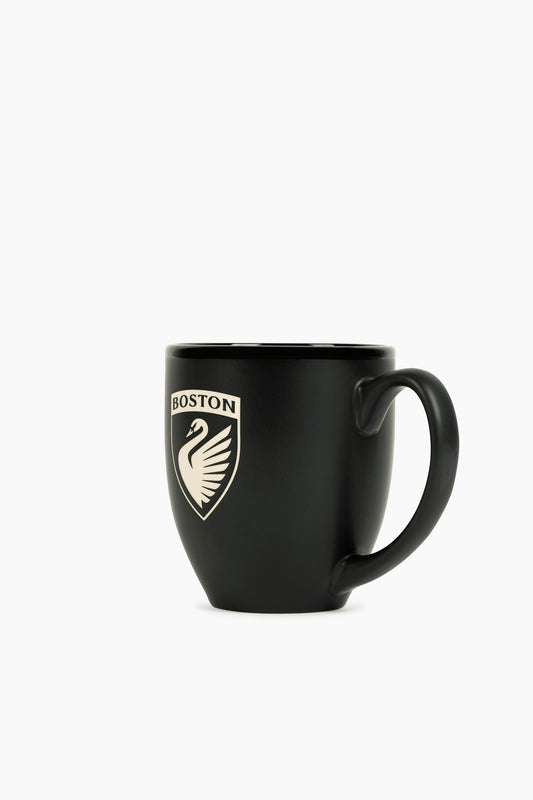 Boston Legacy FC Laser Engraved 15 Oz Matte Black Ceramic Bistro Mug