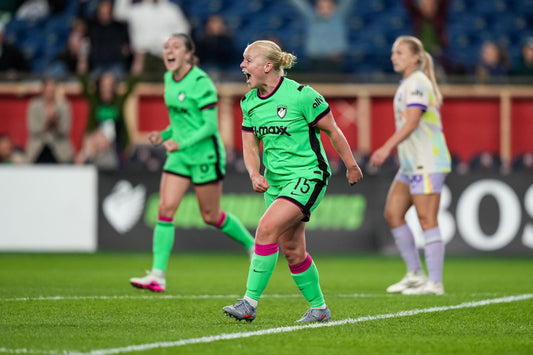 Aleigh Gambone celebrates after scoring her first goal for the Legacy against Orlando