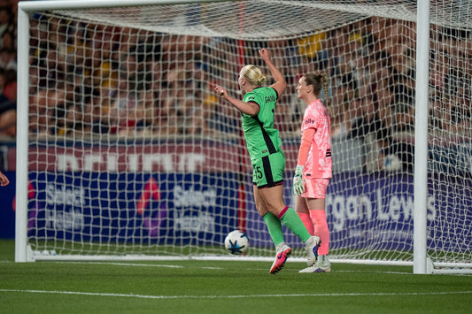 Aleigh Gambone celebrates after her header goal in the 86th minute