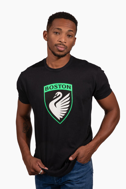 Boston Legacy FC Black Unisex Sueded Crest Tee