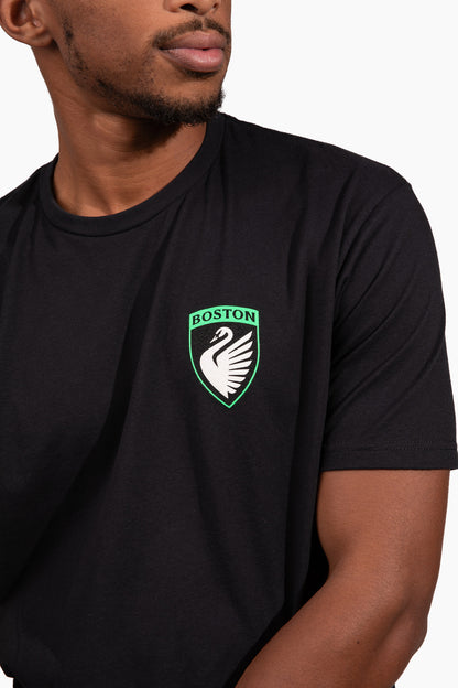 Boston Legacy FC Black Unisex Sueded Corner Crest Tee