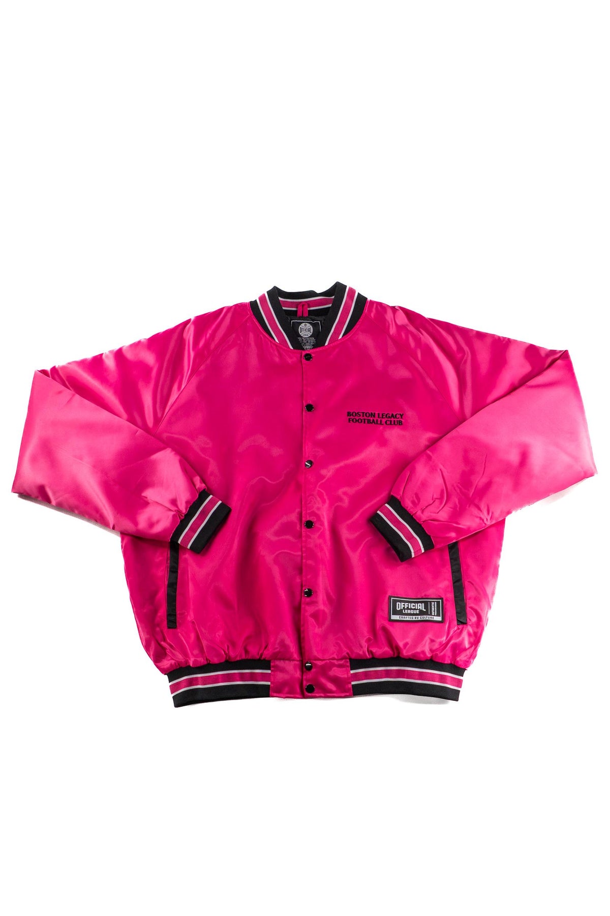 Boston Legacy FC x Official League Pink Satin Jacket
