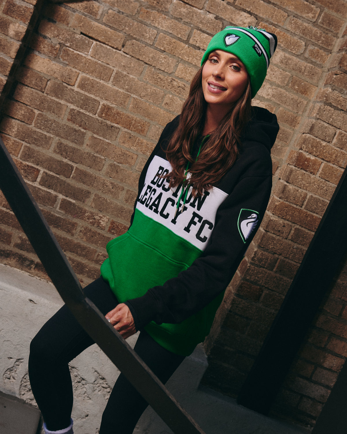 Boston Legacy FC x Official League Heavyweight Colorblock Hoodie
