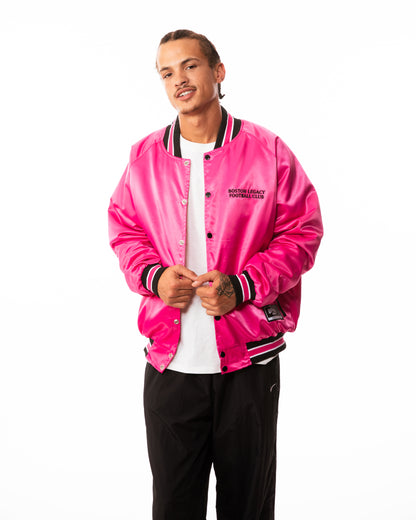 Boston Legacy FC x Official League Pink Satin Jacket