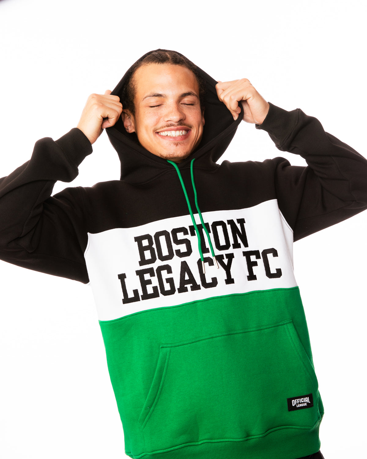 Boston Legacy FC x Official League Heavyweight Colorblock Hoodie