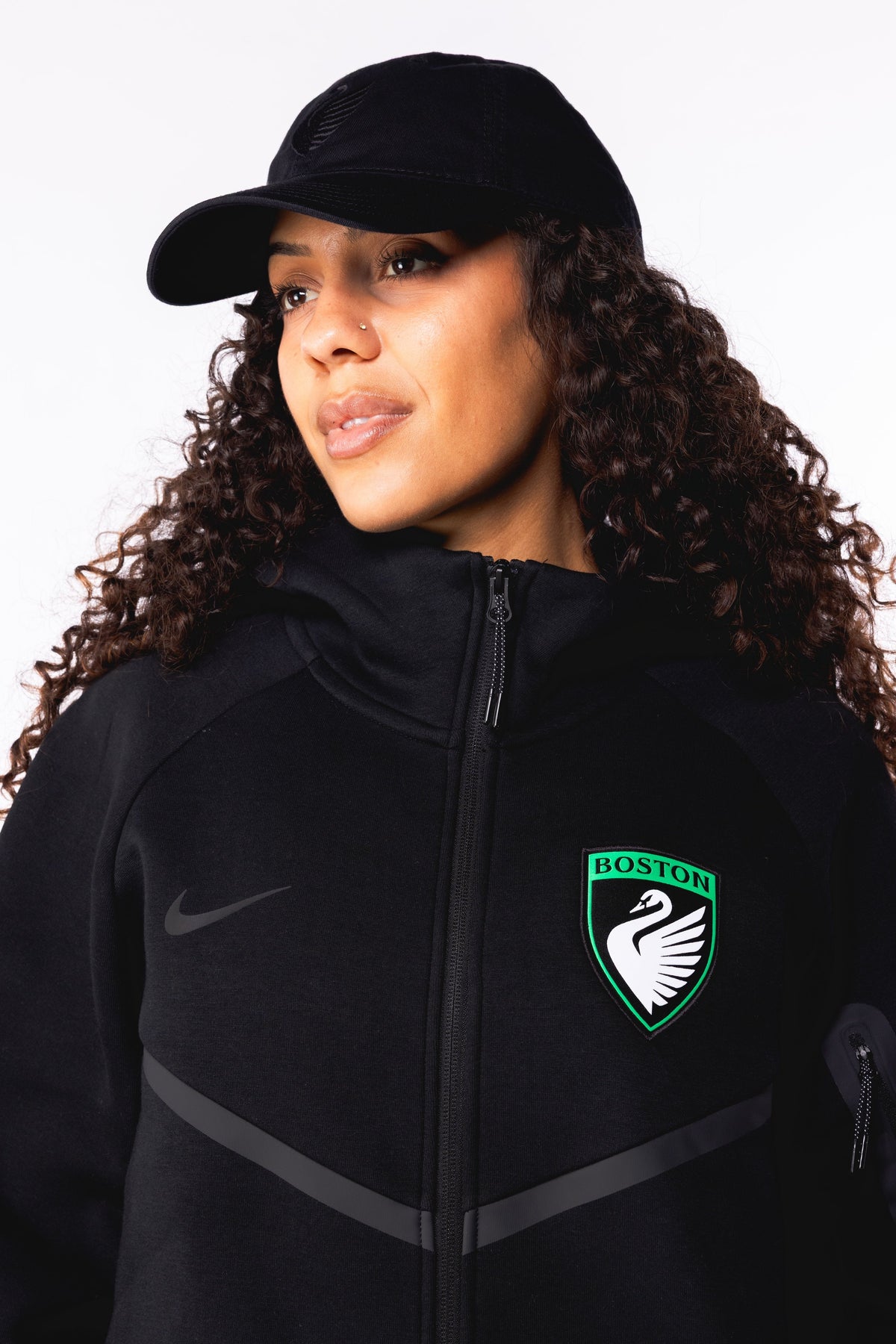 Boston Legacy FC Tonal Swan Cap in Black