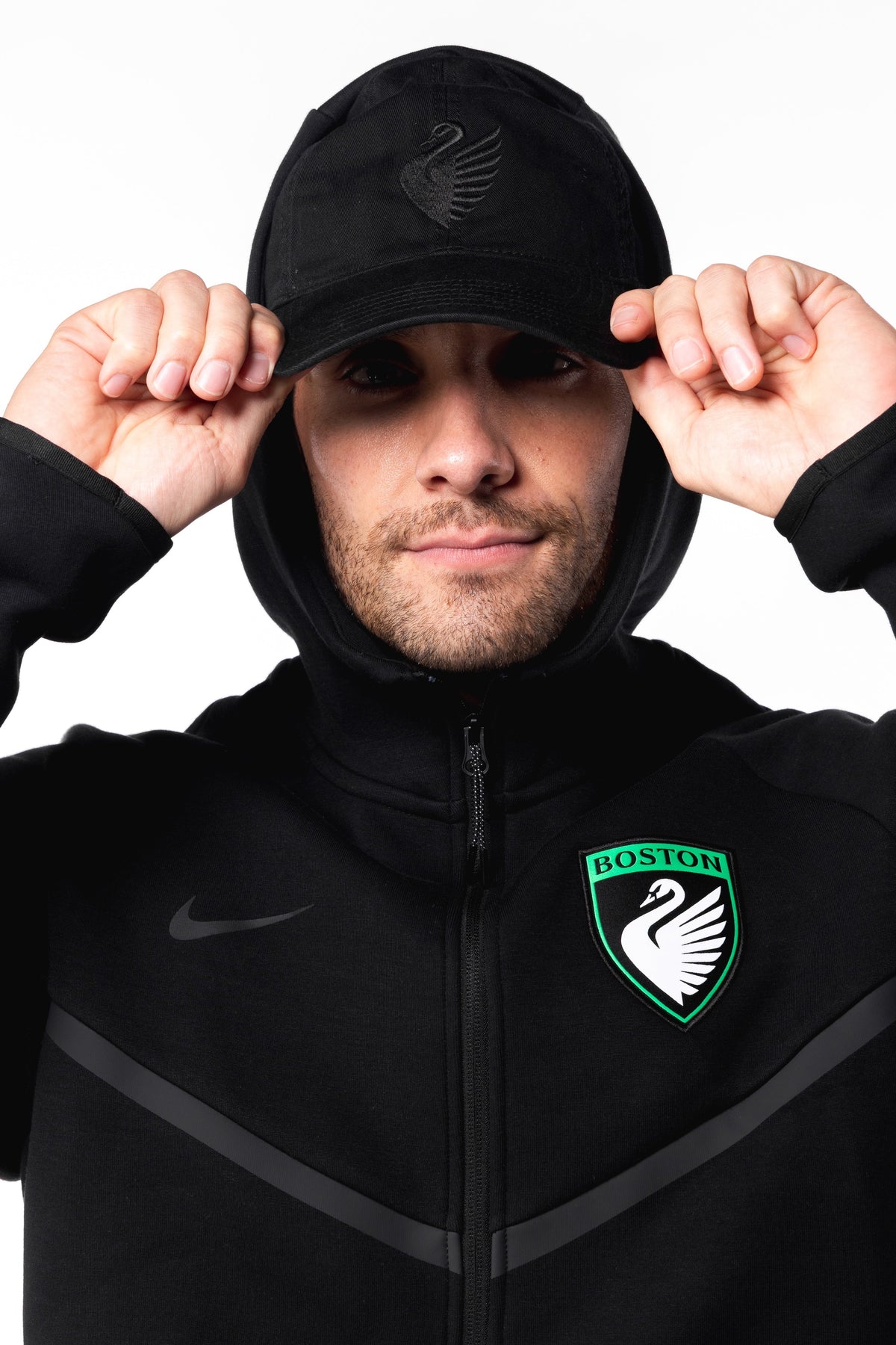 Boston Legacy FC Tonal Swan Cap in Black