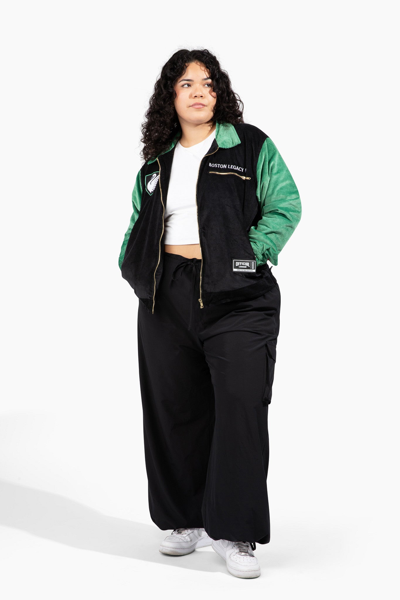 Official League x Boston Legacy FC Boston Belongs to Her Varsity Jacket