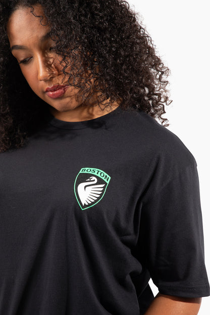 Boston Legacy FC Black Unisex Sueded Corner Crest Tee