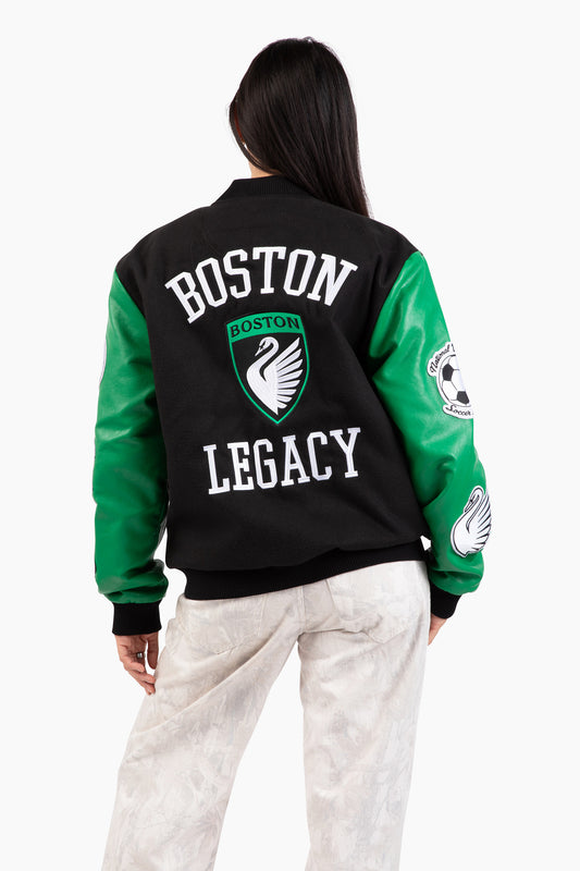 Boston Legacy FC Patchwork Letterman Jacket