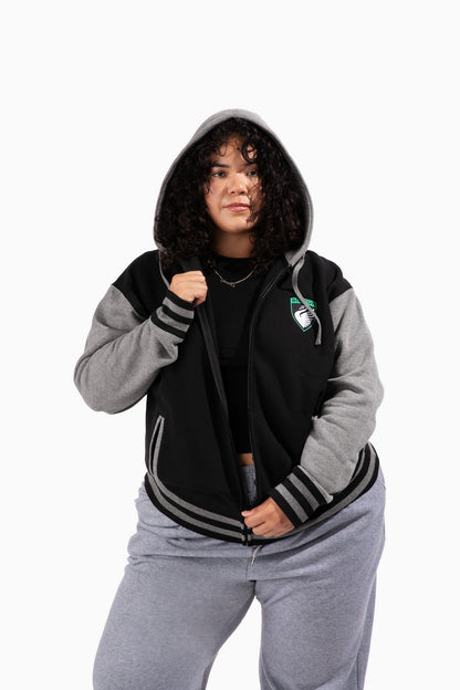 Boston Legacy FC Varsity Heavyweight Corner Crest Zip Up Hoodie