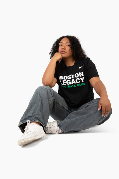 Boston Legacy Football Club Nike Unisex Black Cotton Tee