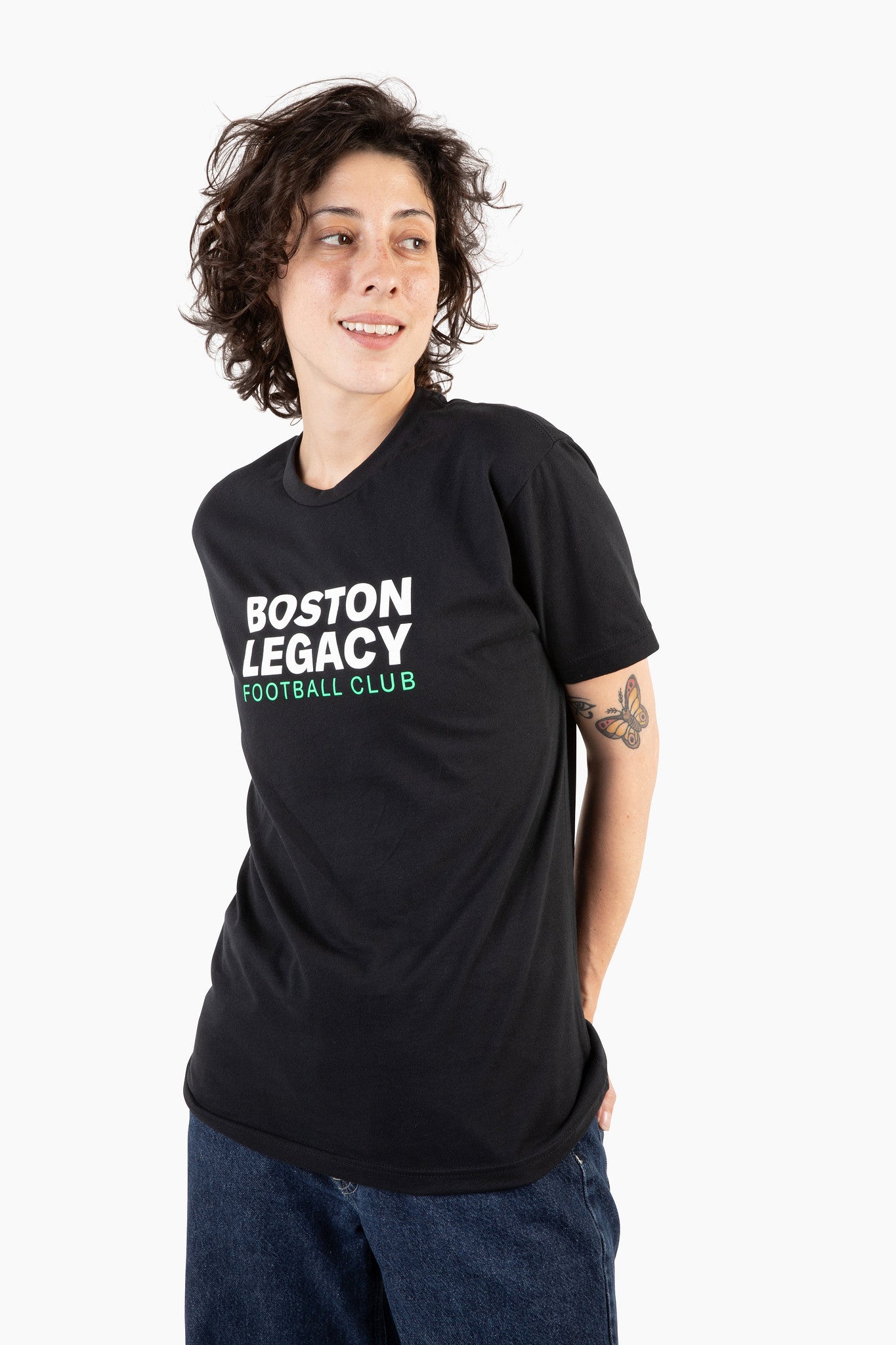 Boston Legacy FC Black Unisex Sueded Tee